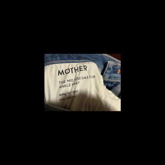 Mother The Midrise Dazzler Ankle Fray Jeans Riding the Cliffside Size 27 NWT - Picture 12 of 16